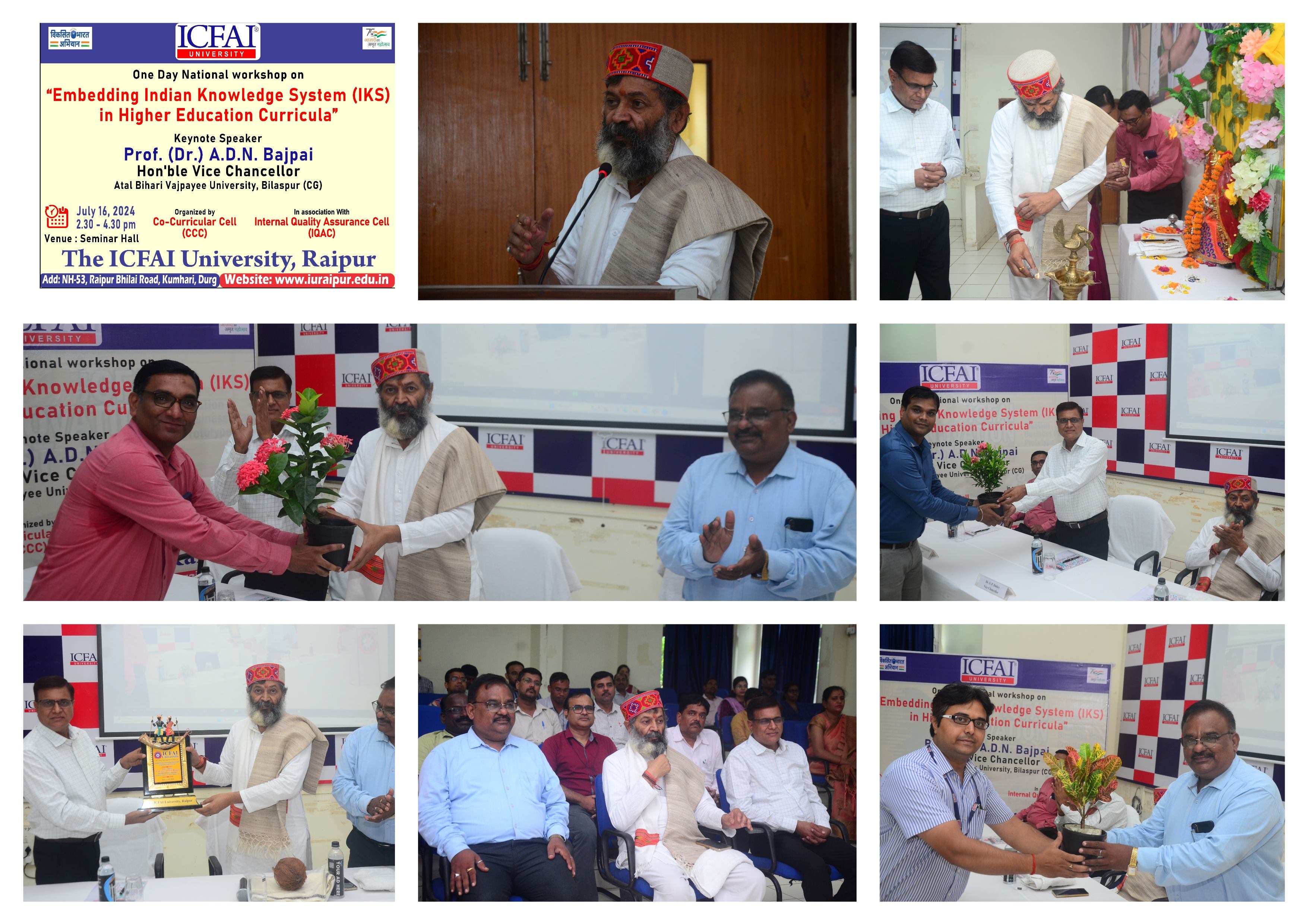 One-Day National Workshop on Indian Knowledge System (IKS) Organized by ICFAI University